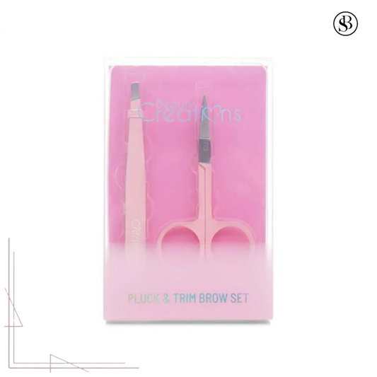 Kit Tijera Y Pinza Rosa Pluch & Trim Brow Set
